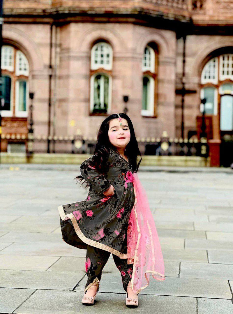 New Designer Heavy Fox Georgette Dhoti Salwarr Suit OC-160 Black