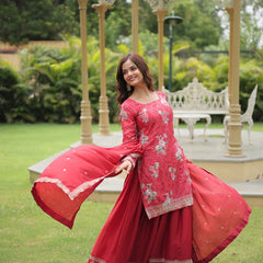 SIYA'S PREMIUM DESIGNER READYMADE KURTI-PLAZOO-DUPATTA ka-1125