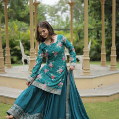 SIYA'S PREMIUM DESIGNER READYMADE KURTI-PLAZOO-DUPATTA ka-1125