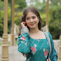 SIYA'S PREMIUM DESIGNER READYMADE KURTI-PLAZOO-DUPATTA ka-1125