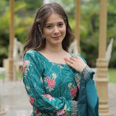 SIYA'S PREMIUM DESIGNER READYMADE KURTI-PLAZOO-DUPATTA ka-1125