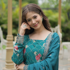 SIYA'S PREMIUM DESIGNER READYMADE KURTI-PLAZOO-DUPATTA ka-1125