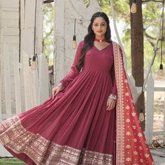 NEW CLASS GOWN-WITH-DUPATTA COLLECTIONS LW-9184