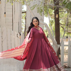 NEW CLASS GOWN-WITH-DUPATTA COLLECTIONS LW-9184