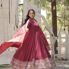 NEW CLASS GOWN-WITH-DUPATTA COLLECTIONS LW-9184