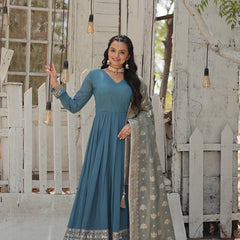 NEW CLASS GOWN-WITH-DUPATTA COLLECTIONS LW-9184