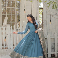 NEW CLASS GOWN-WITH-DUPATTA COLLECTIONS LW-9184