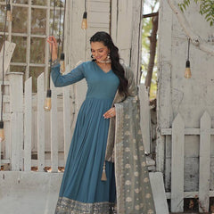 NEW CLASS GOWN-WITH-DUPATTA COLLECTIONS LW-9184