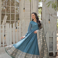 NEW CLASS GOWN-WITH-DUPATTA COLLECTIONS LW-9184