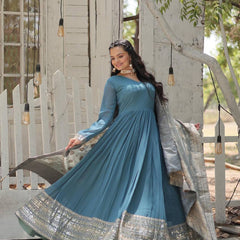 NEW CLASS GOWN-WITH-DUPATTA COLLECTIONS LW-9184