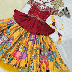 NEW DESIGNER KEDIYA STYLE LAHENGAA SET FULLY STTICHED OC-197 Master