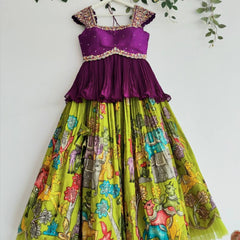 NEW DESIGNER KEDIYA STYLE LAHENGAA SET FULLY STTICHED OC-199