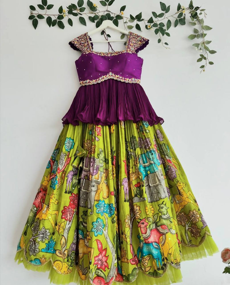 NEW DESIGNER KEDIYA STYLE LAHENGAA SET FULLY STTICHED OC-199