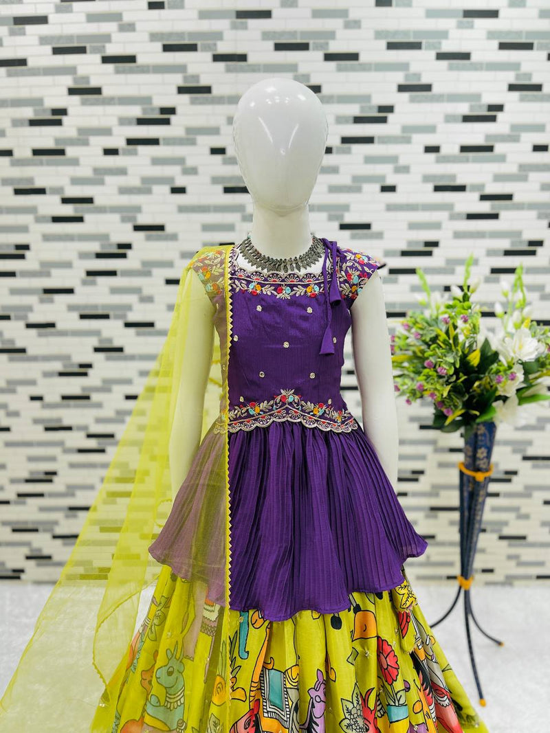 NEW DESIGNER KEDIYA STYLE LAHENGAA SET FULLY STTICHED OC-199