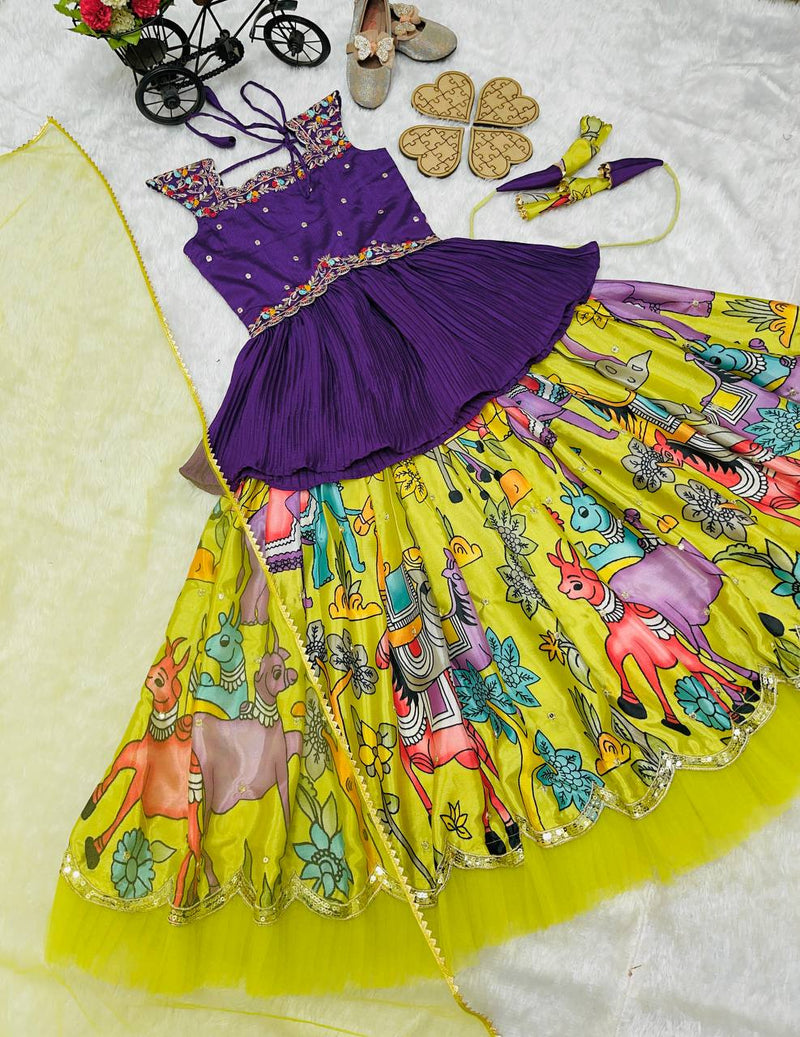 NEW DESIGNER KEDIYA STYLE LAHENGAA SET FULLY STTICHED OC-199