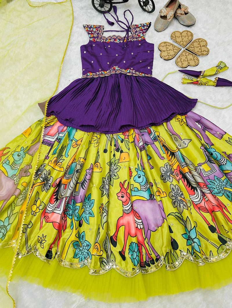 NEW DESIGNER KEDIYA STYLE LAHENGAA SET FULLY STTICHED OC-199