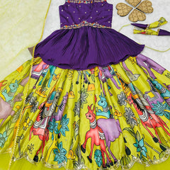 NEW DESIGNER KEDIYA STYLE LAHENGAA SET FULLY STTICHED OC-199