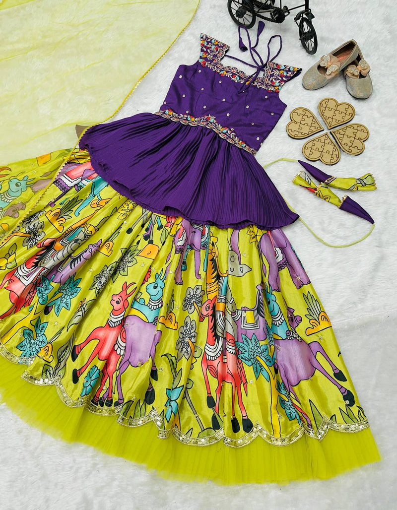 NEW DESIGNER KEDIYA STYLE LAHENGAA SET FULLY STTICHED OC-199