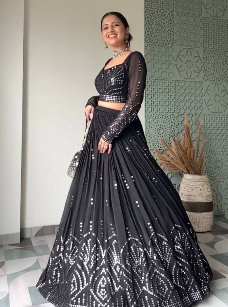 Beutiful Black Coloured Lehenga Choli