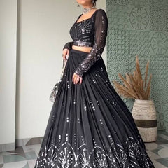 Beutiful Black Coloured Lehenga Choli