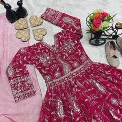 Launching New Collection Beautifull Kids Gownn Set OC-206