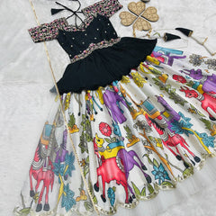 NEW DESIGNER  LAHENGA SET FULLY STTICHED OC-208 Off-White