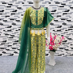 New Designer Heavy American Crepe Choli-Shararaa With Dupattaa OC-145