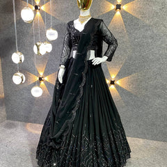 Beutiful Black Coloured Lehenga Choli