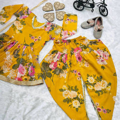 New Designer Heavy Fox Georgette Dhoti Salwarr Suit OC-160 Yellow Master