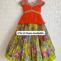 NEW DESIGNER KEDIYA STYLE LAHENGAA SET FULLY STTICHED OC-200