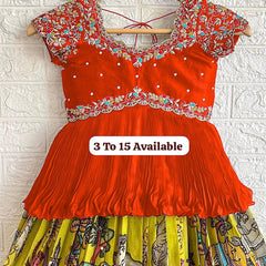 NEW DESIGNER KEDIYA STYLE LAHENGAA SET FULLY STTICHED OC-200