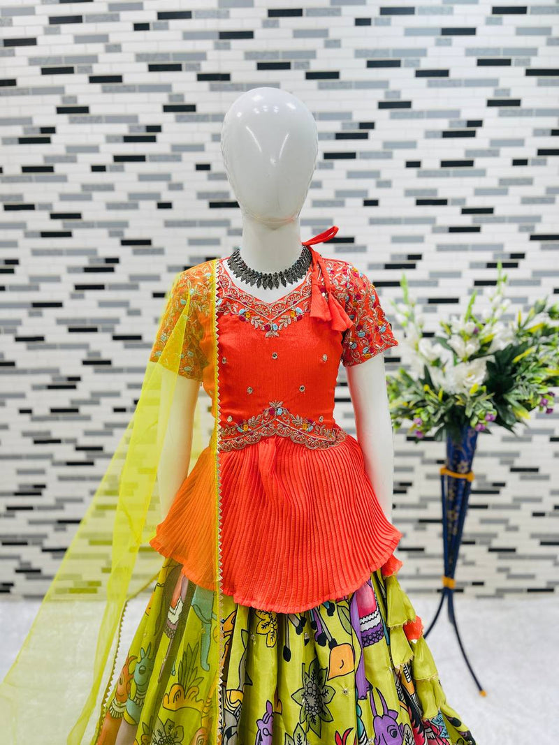 NEW DESIGNER KEDIYA STYLE LAHENGAA SET FULLY STTICHED OC-200