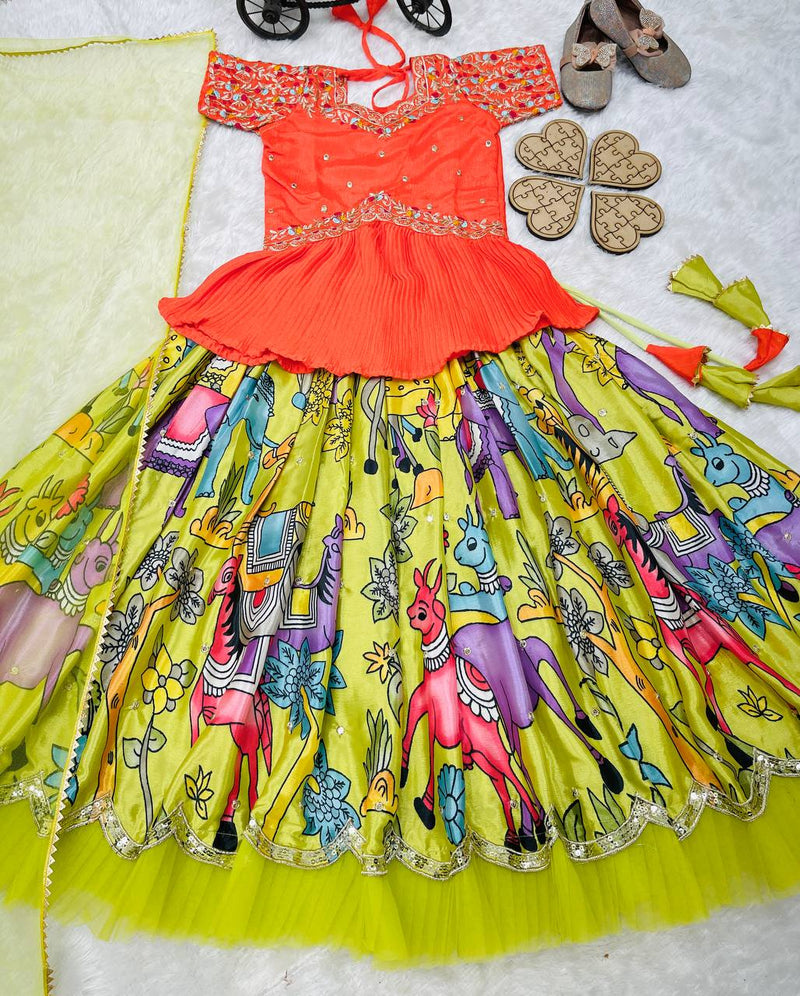 NEW DESIGNER KEDIYA STYLE LAHENGAA SET FULLY STTICHED OC-200