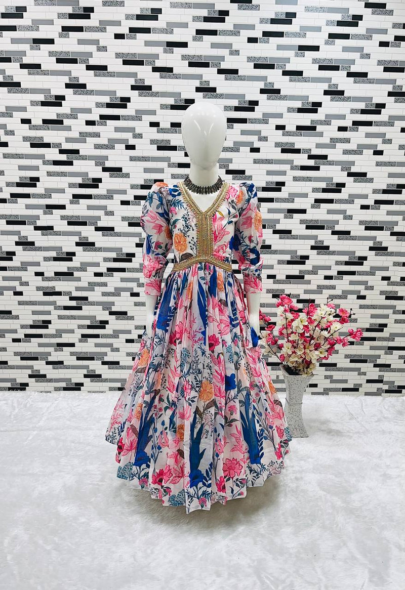 New Designer Heavy Fox Georgette Gownn OC-155