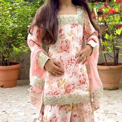 TOP WITH SARARAA AND DUPATTAA FULL STTICHED OC-201