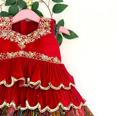 NEW DESIGNER KEDIYA STYLE LAHENGAA SET FULLY STTICHED OC-189