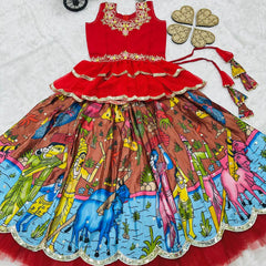 NEW DESIGNER KEDIYA STYLE LAHENGAA SET FULLY STTICHED OC-189