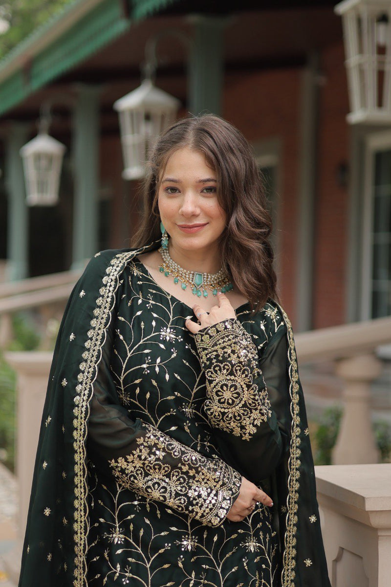 Avni's Designer Readymade Kurti Plazoo Dupatta Set-TD-159