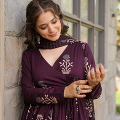 Etisha Pure Cotton Anarkali Suit Set