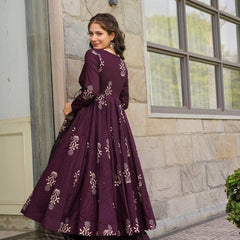 Etisha Pure Cotton Anarkali Suit Set