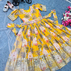 New Designer Heavy Fox Georgette Gownn OC-152