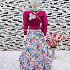 New Designer Heavy Organja Silk Lehengaa -Choli OC-158