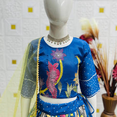 POSITION PRINT EMROIDERY WORK LAHENGA CHOLI SET FULLY STTICHED OC-227