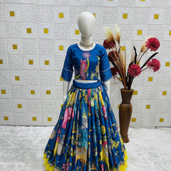 POSITION PRINT EMROIDERY WORK LAHENGA CHOLI SET FULLY STTICHED OC-227