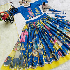 POSITION PRINT EMROIDERY WORK LAHENGA CHOLI SET FULLY STTICHED OC-227