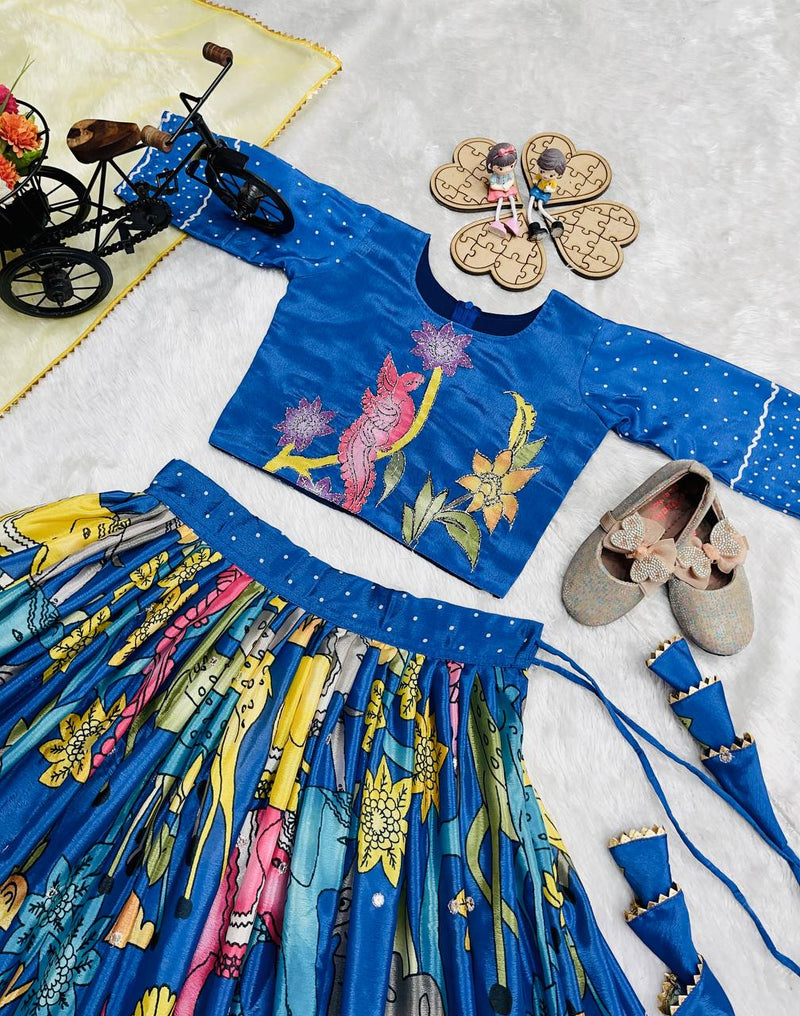 POSITION PRINT EMROIDERY WORK LAHENGA CHOLI SET FULLY STTICHED OC-227