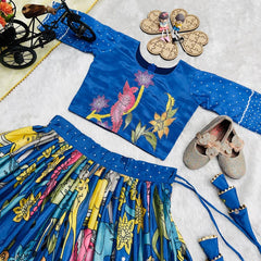 POSITION PRINT EMROIDERY WORK LAHENGA CHOLI SET FULLY STTICHED OC-227