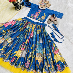 POSITION PRINT EMROIDERY WORK LAHENGA CHOLI SET FULLY STTICHED OC-227