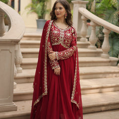 Payal's Blooming Gown With Sequins-Multi Embroidered Work L9195