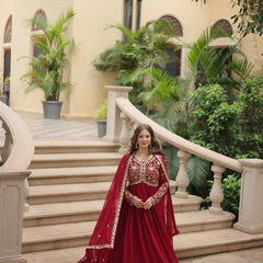 Payal's Blooming Gown With Sequins-Multi Embroidered Work L9195